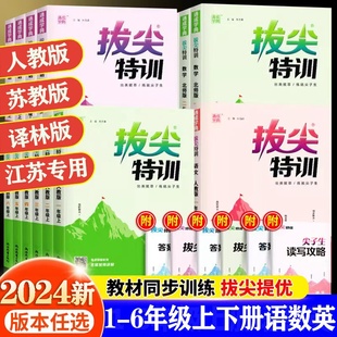 RJ江苏教版 YL1 拔尖特训一1二2三3四4五5六6上册下册语文数学英语人教版 2024春新版 6年级教材同步训练习册课时作业本通城学典