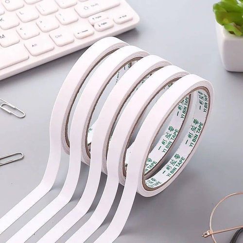 双面胶带高粘度强力棉纸胶带学生手工办公透明超薄手撕纸质胶布