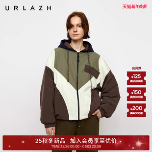 新款 URLAZH有兰2025秋季 商场同款 双面穿焦糖拿铁薄羽绒 90鹅绒
