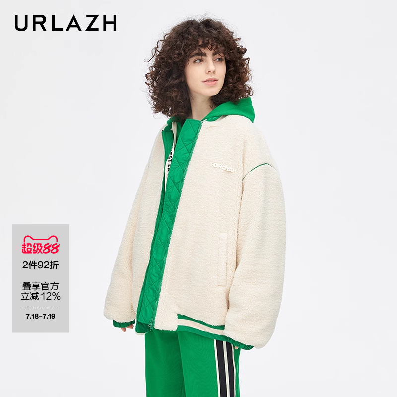 urlazh/有兰双面棒球外套棉服