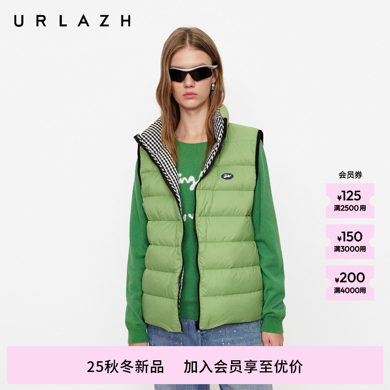 复古双面穿休闲羽绒马甲