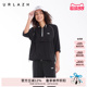 中袖 简约铜氨轻运动上衣套头衫 连帽休闲外套女 新款 URLAZH有兰夏季