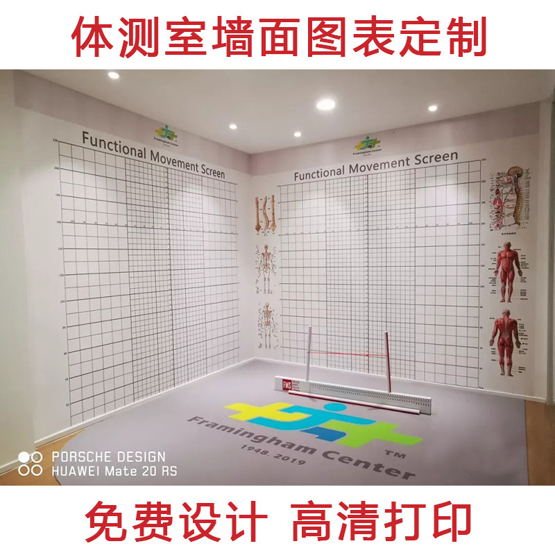 定制体态评估图表健身房体测室瑜伽馆私教室医疗康复墙面壁画墙纸,家装主材,定制壁画,淘宝优惠券,粉丝福利购,淘宝优惠卷