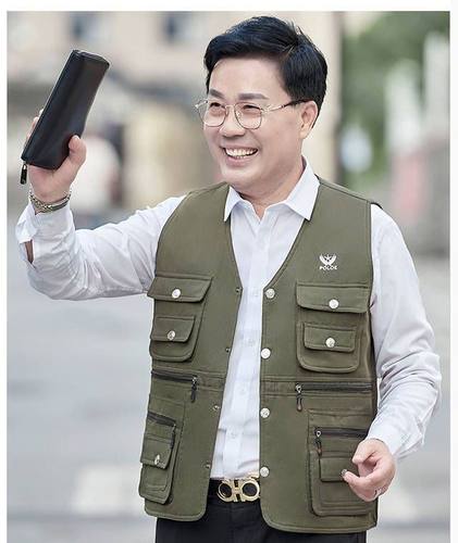 春秋款男士多口袋户外钓鱼马夹