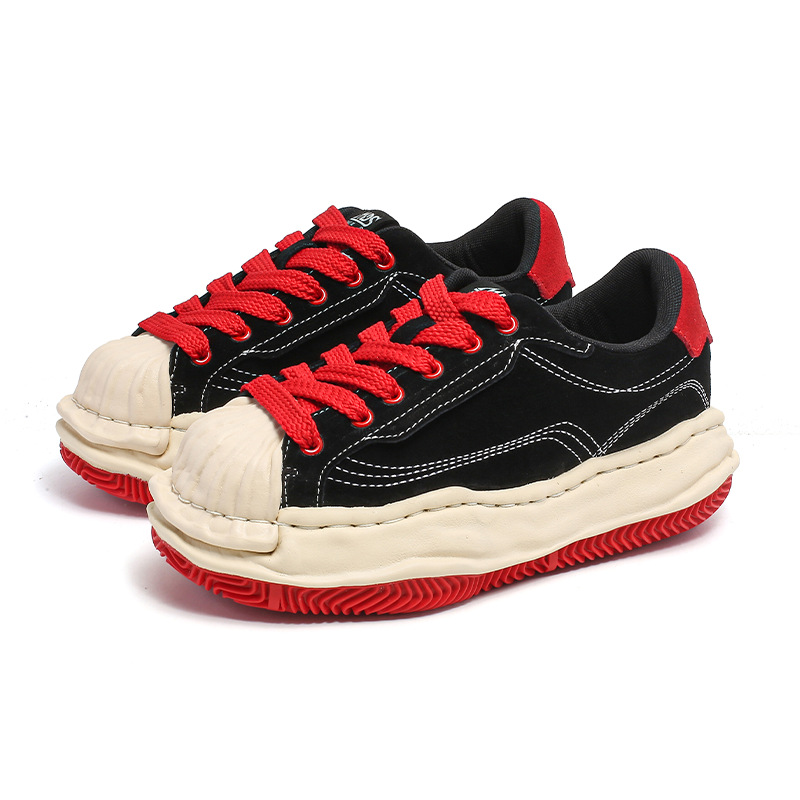 KaaiBook国潮虎头溶解鞋个性复古贝壳头休闲板鞋厚底情侣鞋潮牌