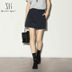 单件立减 阔腿薄短裤 XG雪歌黑色高腰A字休闲裤 新款 女 2026夏季