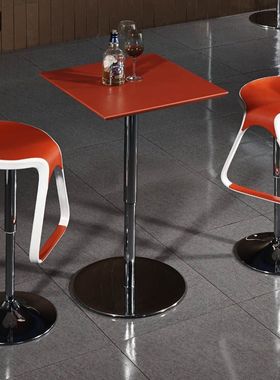 轻奢风格时尚艺术造型吧椅可旋转升降家用客厅高脚凳黑色配色吧凳