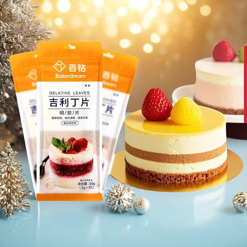 百钻吉利丁片食用明胶片家用烘焙凝胶儿童自制奶酪棒果冻慕斯蛋糕