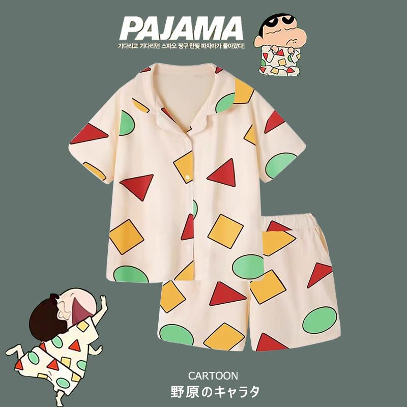 英国蜡笔小新薄款纯棉家居服套装