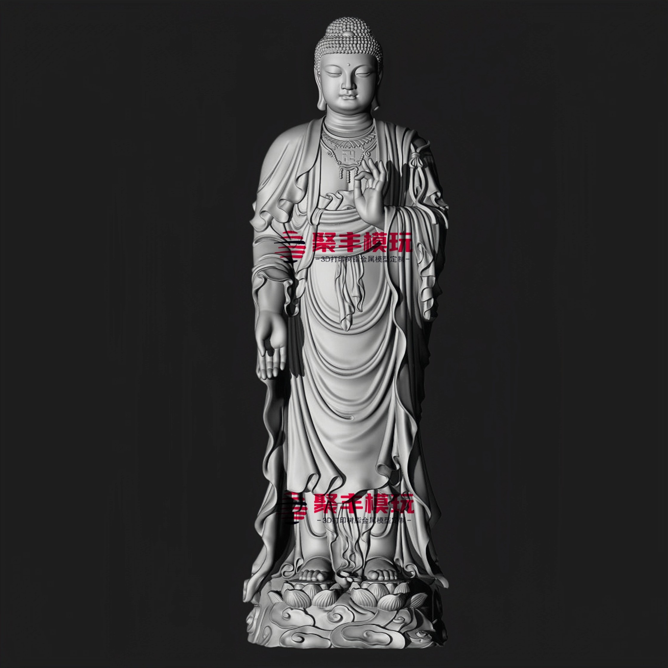 如来佛祖STL文件3D模型如来立体图纸STL数据神佛像三维模型