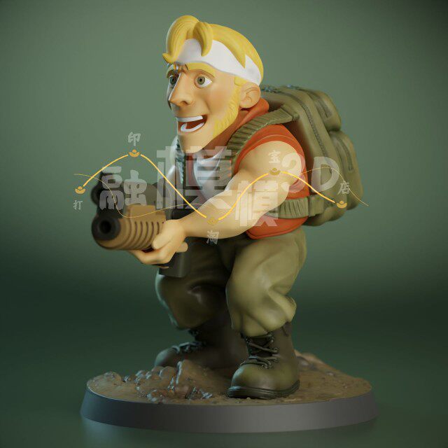 3d打印模型stl文件合金弹头3d print stl file metal slug