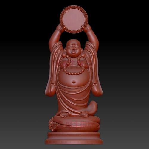 弥勒佛STL文件3D模型佛像三维图纸STL格式数据机雕打印