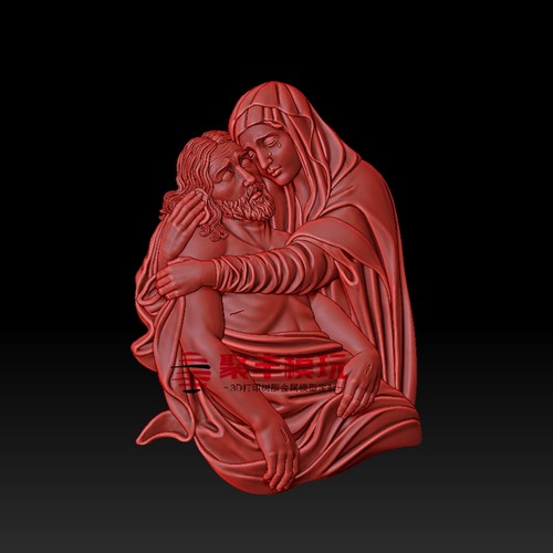 浮雕西方人物STL文件3D模型首饰三维STL数据机雕刻打印