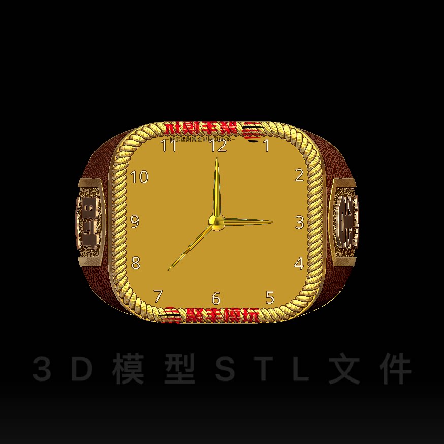 戒指STL文件3D图纸模型首饰三维立体数据戒指3D档案文件聚丰模玩