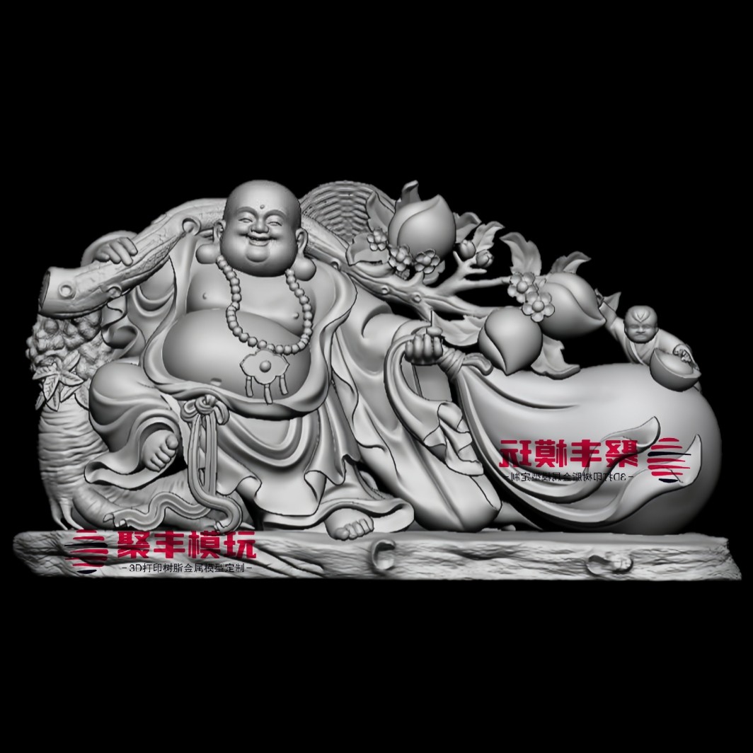 弥勒佛STL文件3D模型弥勒菩萨三维图纸STL数据机雕刻圆雕