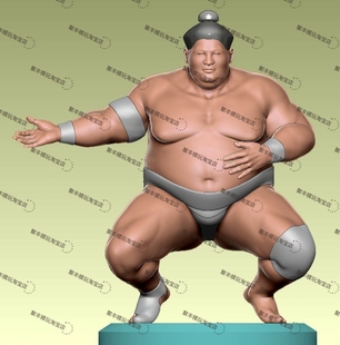 相扑STL文件3D打印模型日本相扑手胖子Japan Most Print STl File