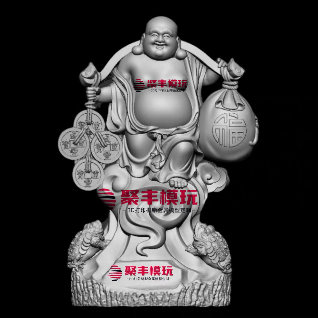 弥勒佛STL文件3D模型福弥勒三维图STL数据机雕刻CNC
