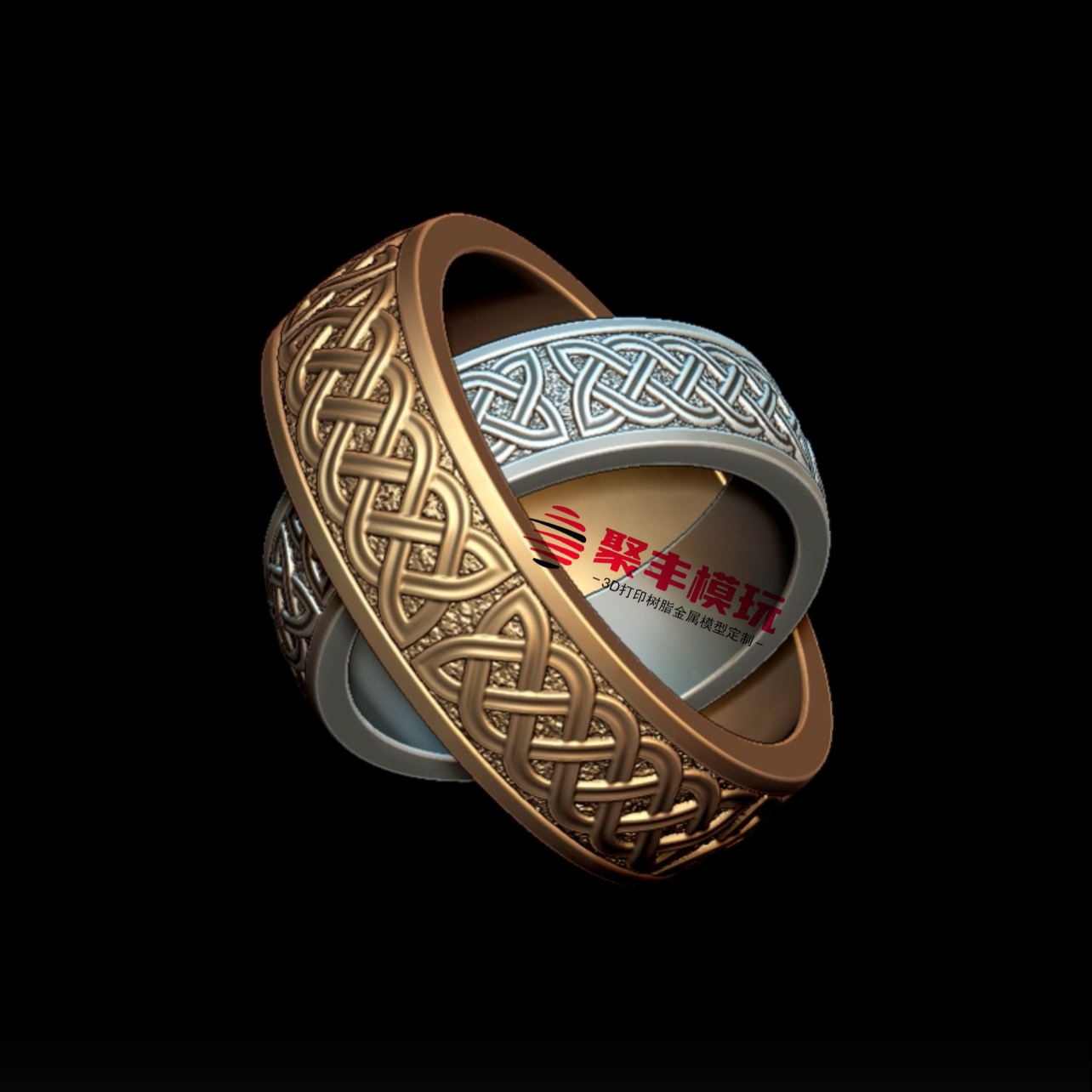 纹理戒指STL文件3D模型首饰三维图纸STL数据机雕刻打印CNC
