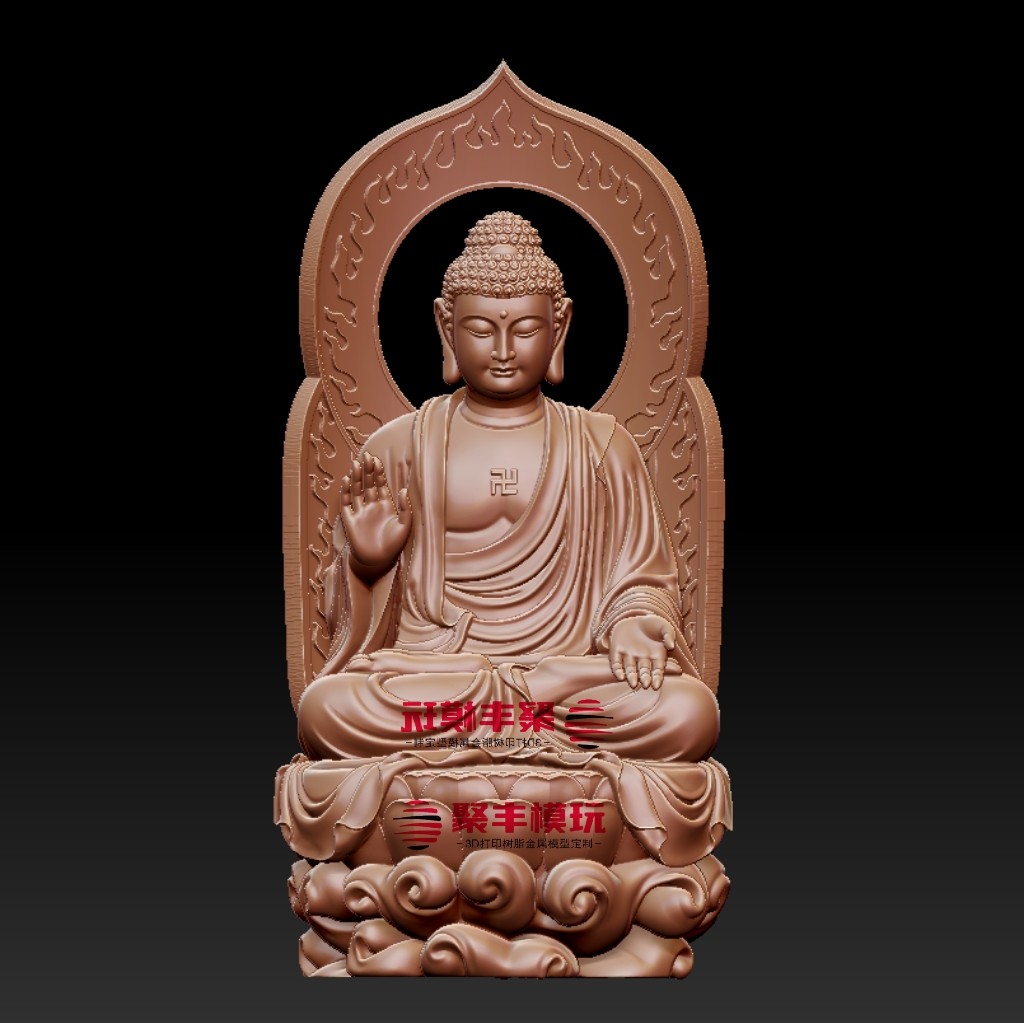 圆雕如来佛祖STL文件3D模型菩萨佛像释迦摩尼三维立体图纸STL数据