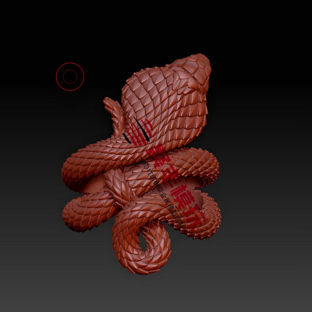 眼镜蛇戒指STL文件3D模型首饰三维立体图纸STL数据打印雕刻F1