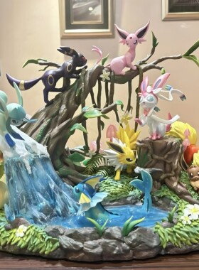 爆款宠物小精灵伊布家族手办 神奇宝贝动漫周边模型生日礼物摆件