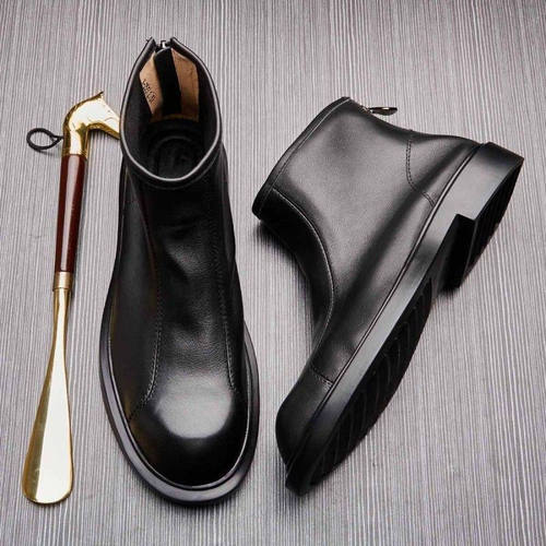 切尔西靴真皮拉链英伦防臭商务鞋