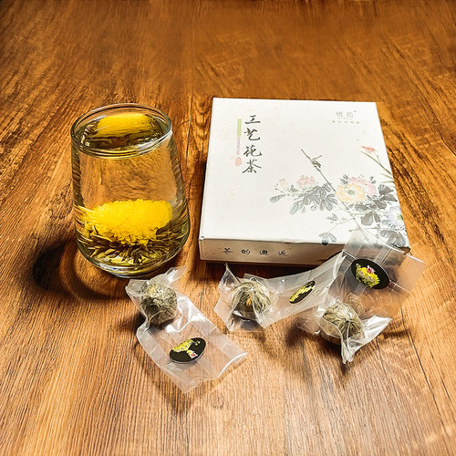 春茶原料开花茶双龙戏珠花茶组合