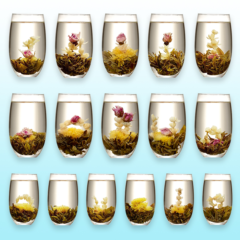 遇水开花茶双龙戏珠茉莉花茶组合