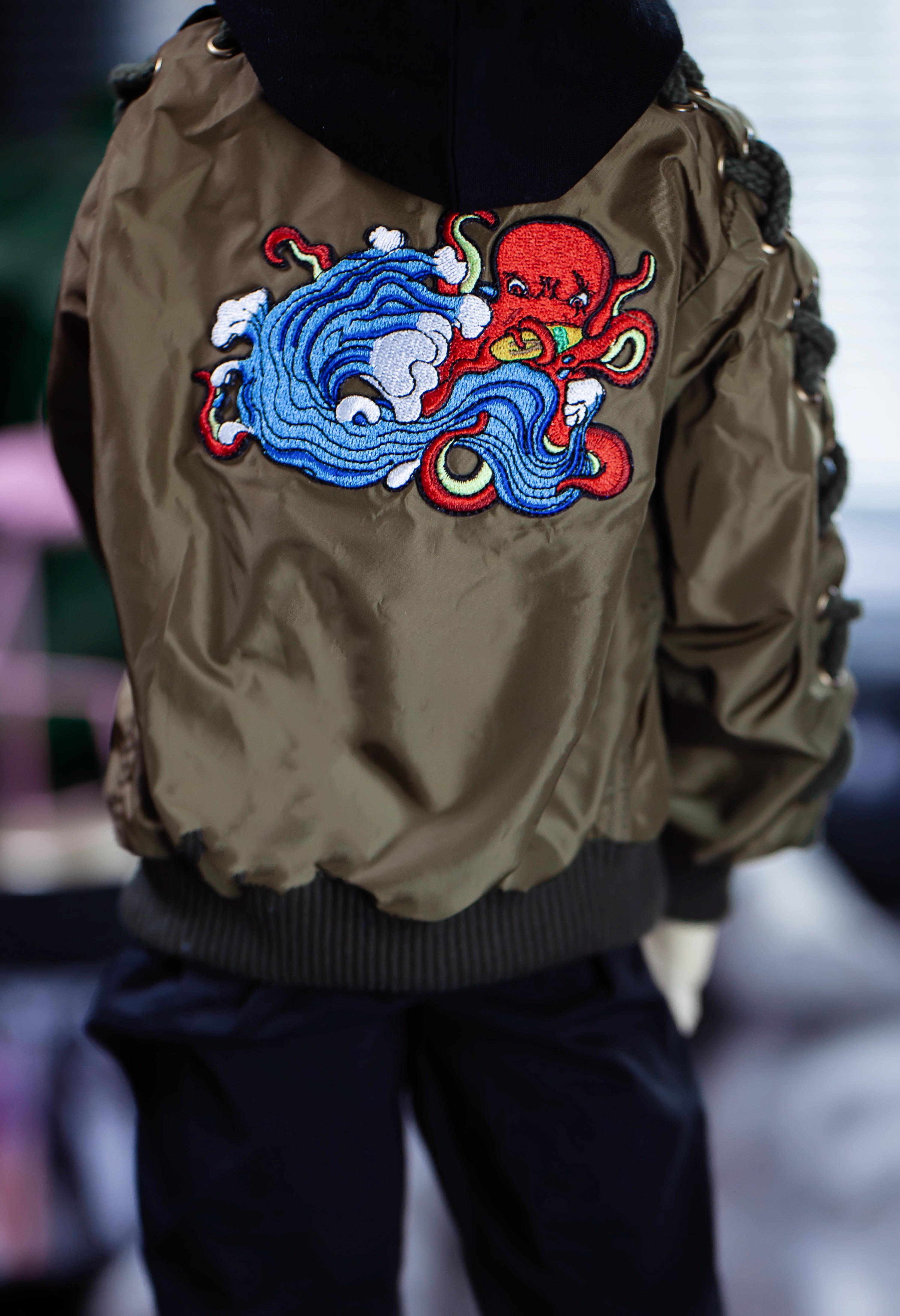 现货单品刺绣千禧青野夹克bjd