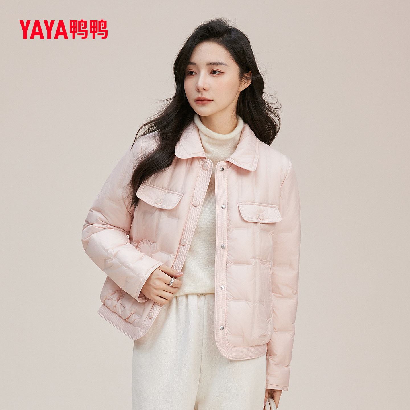 小个子减龄少女感羽绒外套时尚