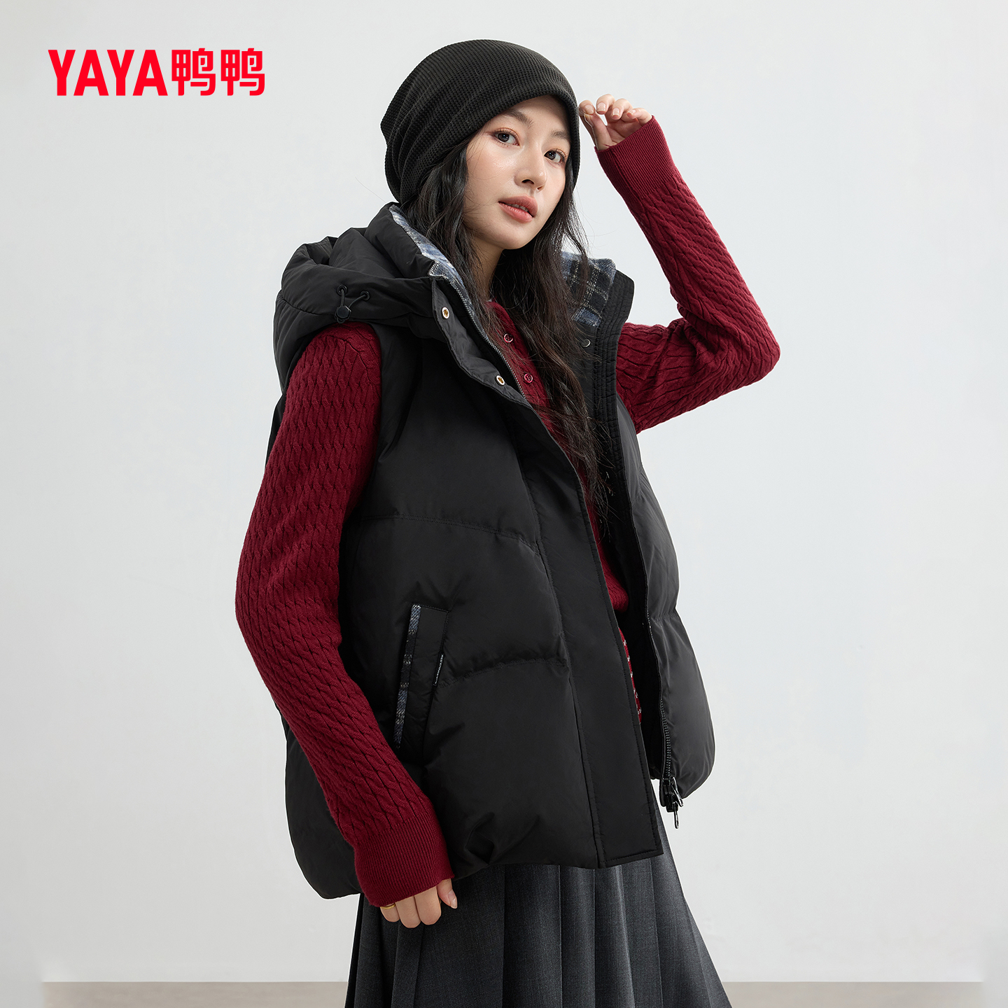 鸭鸭羽绒马甲时尚百搭羽绒外套