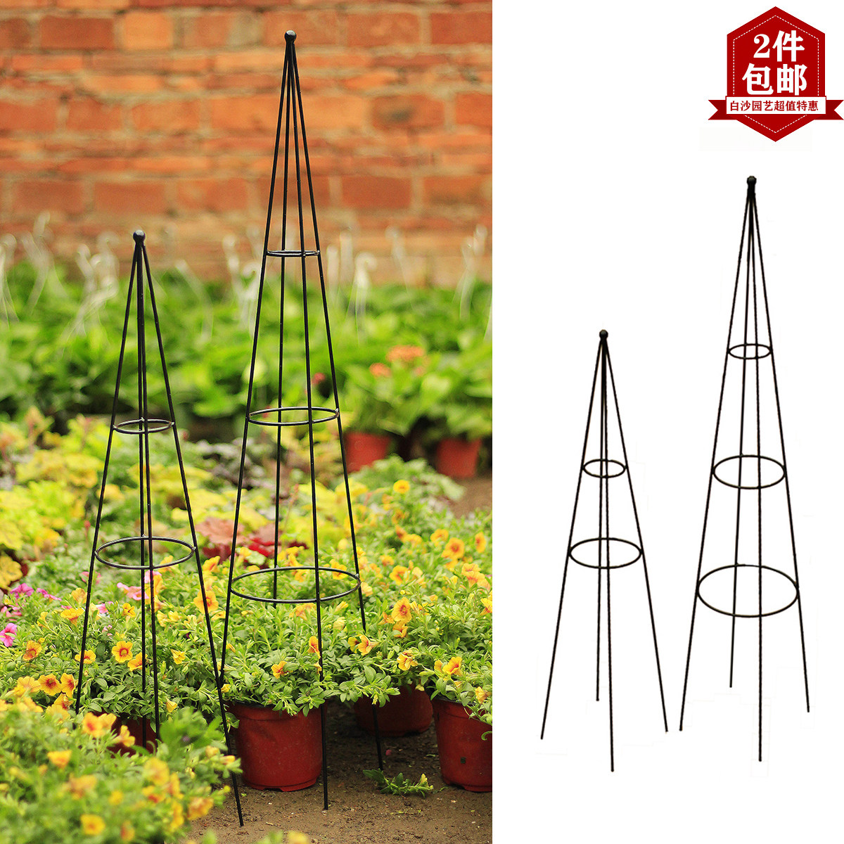 球兰爬藤架铁线莲龟甲龙铁艺锥形植物花架室内园艺用品阳台包邮