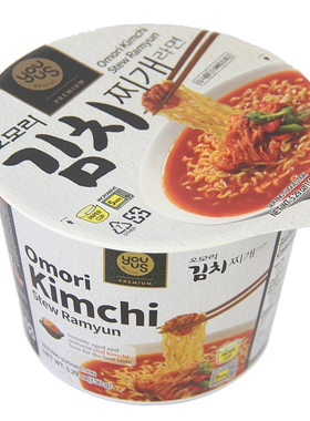 韩国进口GS25友施OMORI经典泡菜拉面辣白菜味方便面即食泡面碗面