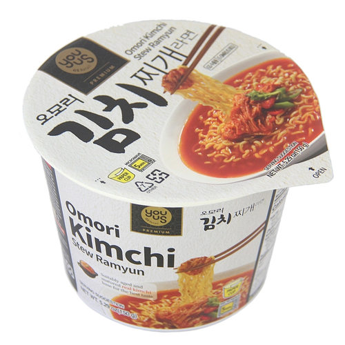 韩国进口GS25友施OMORI经典泡菜拉面辣白菜味方便面即食泡面碗面