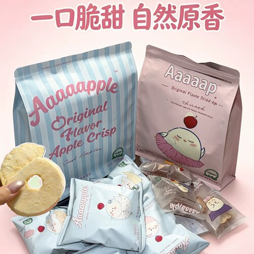 aaaaapple苹果干苹果脆片嘎嘣脆独立包装零食140g (20g*7小包)