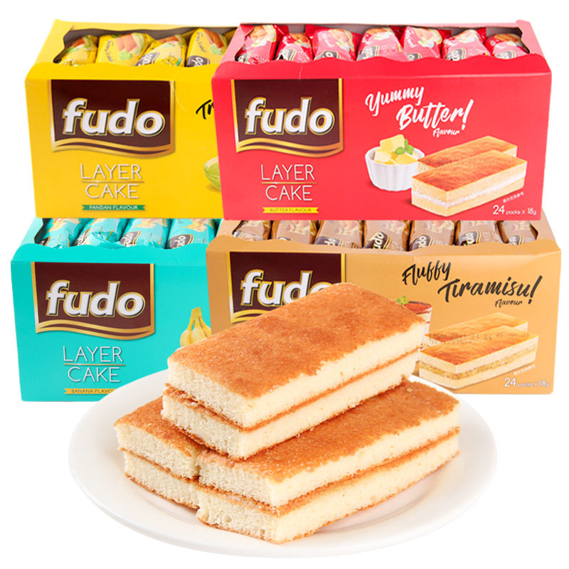 马来西亚进口福多奶油味提拉米苏蛋糕432g/盒糕点点心代餐零食