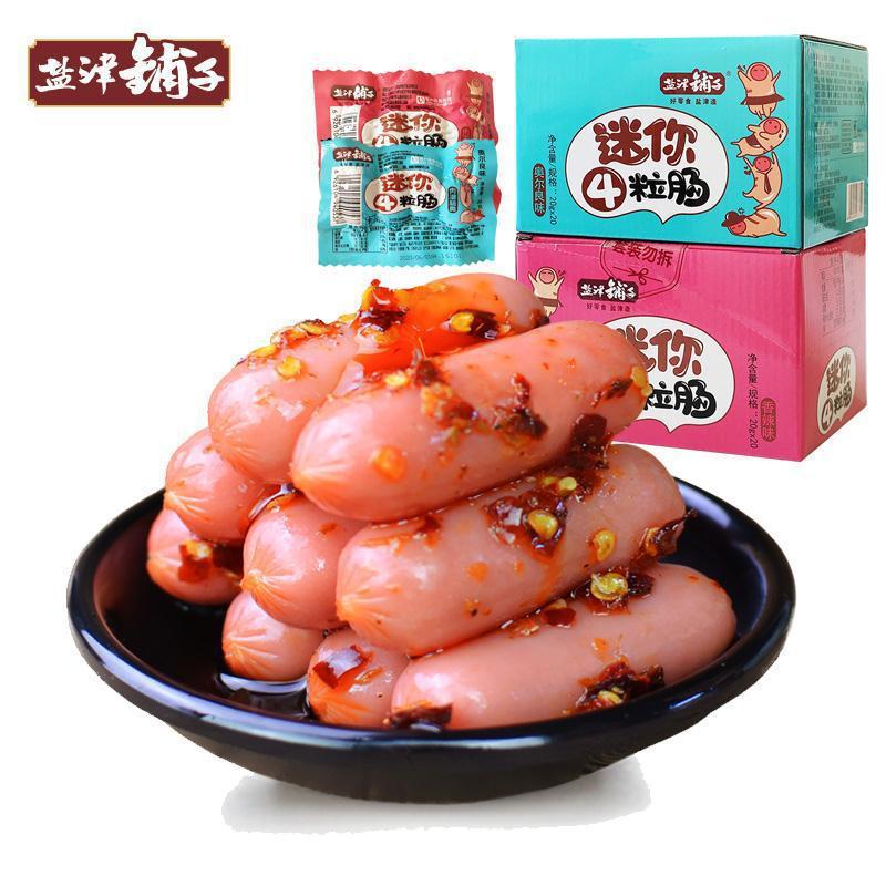 盐津铺子迷你4粒肠小香肠
