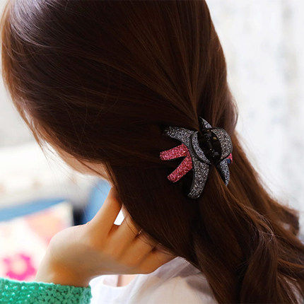 韩国饰品夹子头饰大抓夹发抓中号发夹弹簧夹发饰洗澡盘发器八爪夹