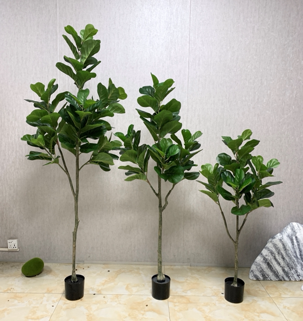 仿真绿植人造盆景普通款琴叶榕室内办公室会议室落地摆放装饰绿化