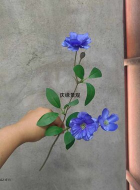 仿真罂粟果小枝蝴蝶露莲家居客厅装饰花婚庆迎宾路引花排插花