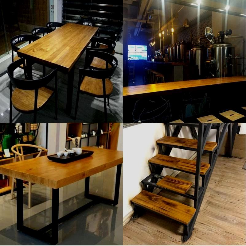 木板定制台面板松木板榆木板吧台板厨房隔板办公桌餐桌实木桌面板