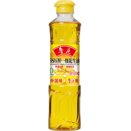 鲁花5S物理压榨一级花生油500ml食用油粮油分油壶纯正健康