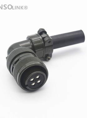 18-10航空插头MS3108B 18-10S 4孔伺服服电机插头 弯头MR-PWCNS4