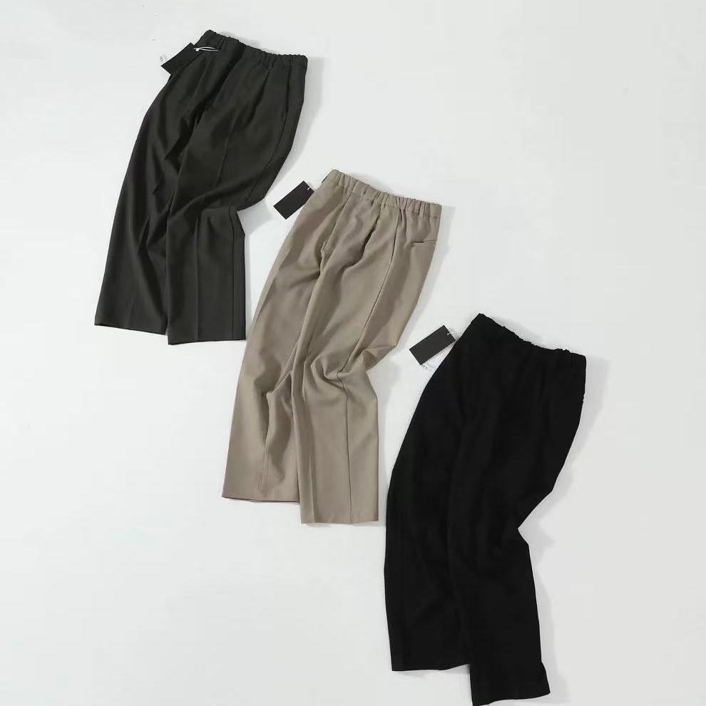 日系潮牌GDW新款休闲户外简约百搭男女情侣松紧腰直筒休闲西裤 潮