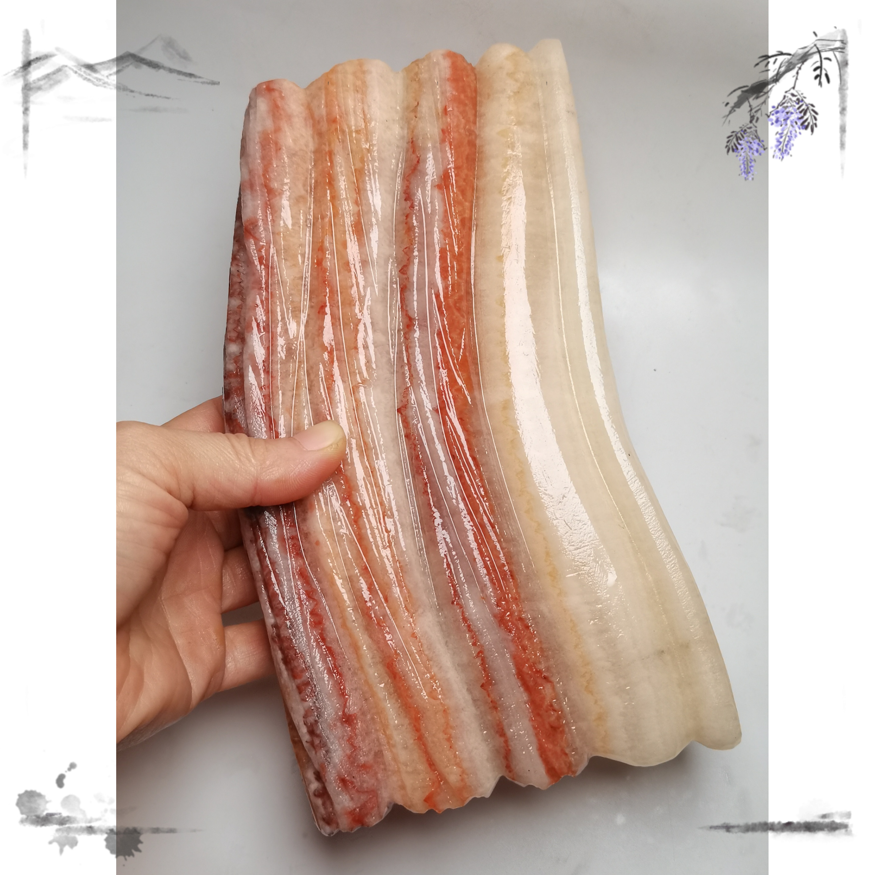 天然猪肉石五花肉原石摆件桌面装饰品奇石观赏石书房茶室摆设送礼