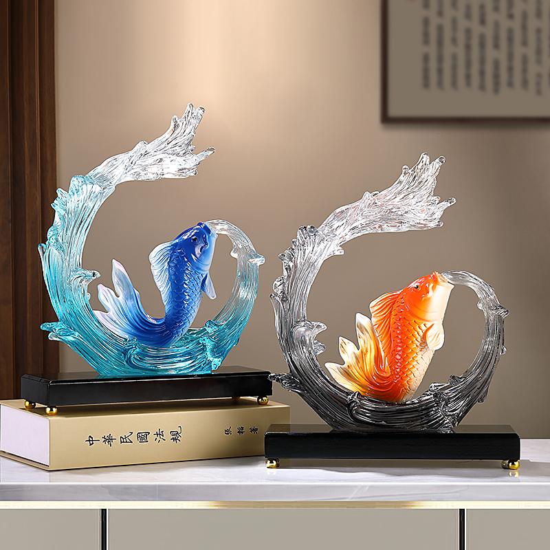 招财风生水起摆件葫芦办公室客厅新居新房装饰品送搬新家乔迁礼物