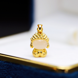 遇见你的幸运|欢喜天地人生如意自在小F 24K金和田玉籽料