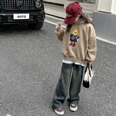 儿童衣服巨好看女款加绒加厚卫衣女童2025新款冬季女孩卫衣保