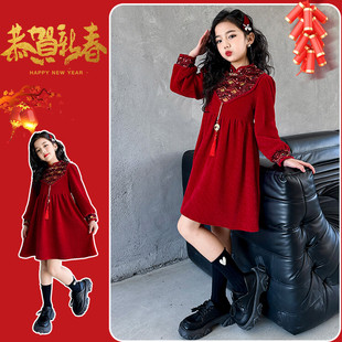 女童高端精致连衣裙2025新款高级感超好看韩系巨好看冬装裙子