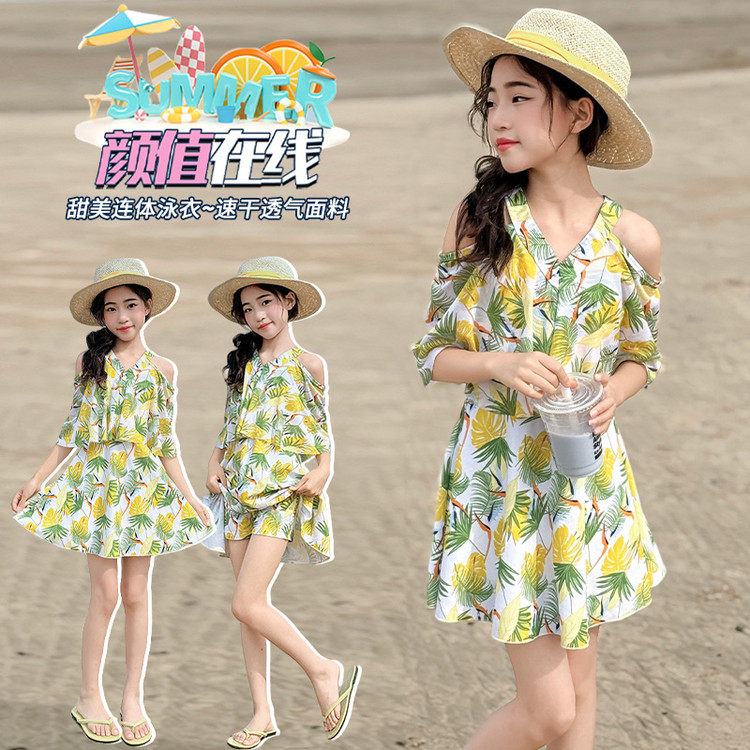 超好看女童泳衣高级感防凸点2026新款儿童女10到12岁女孩高颜值